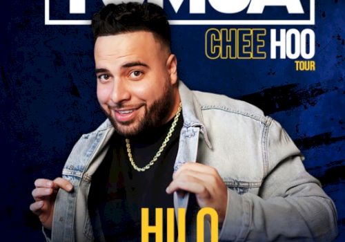 The image is a promotional poster for a "CHEE HOO TOUR" by someone named Tumua, happening at Hilo Palace Theater on August 8, 2025.